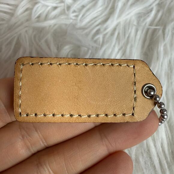 1.5" y2k COACH Vintage Fob Bag Charm Hang tag Hangtag - Picture 2 of 2
